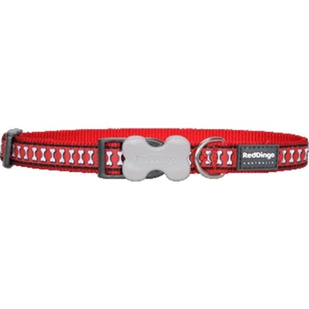 RED DINGO Dog Collar Reflective Red, Medium RE437122